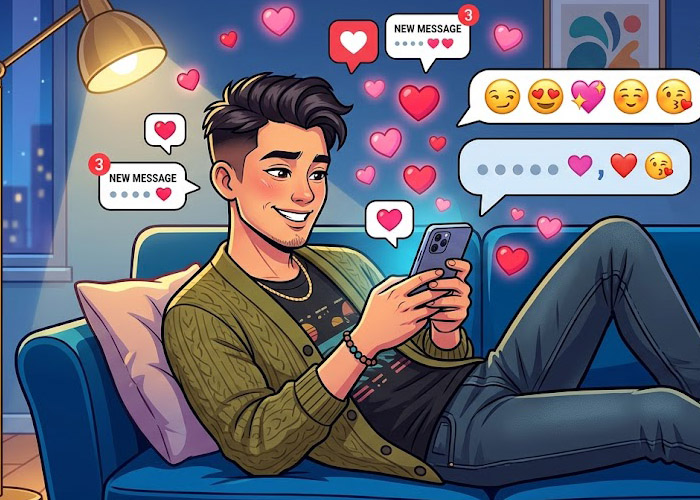 tanda lelaki steam dalam telefon